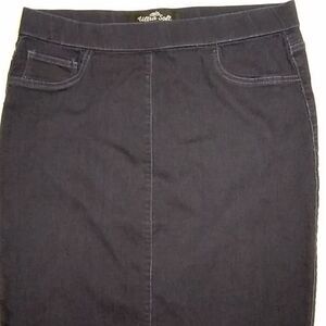 Vintage Ultra Soft Knit Stretch Women's Skirt Size L Color Blue